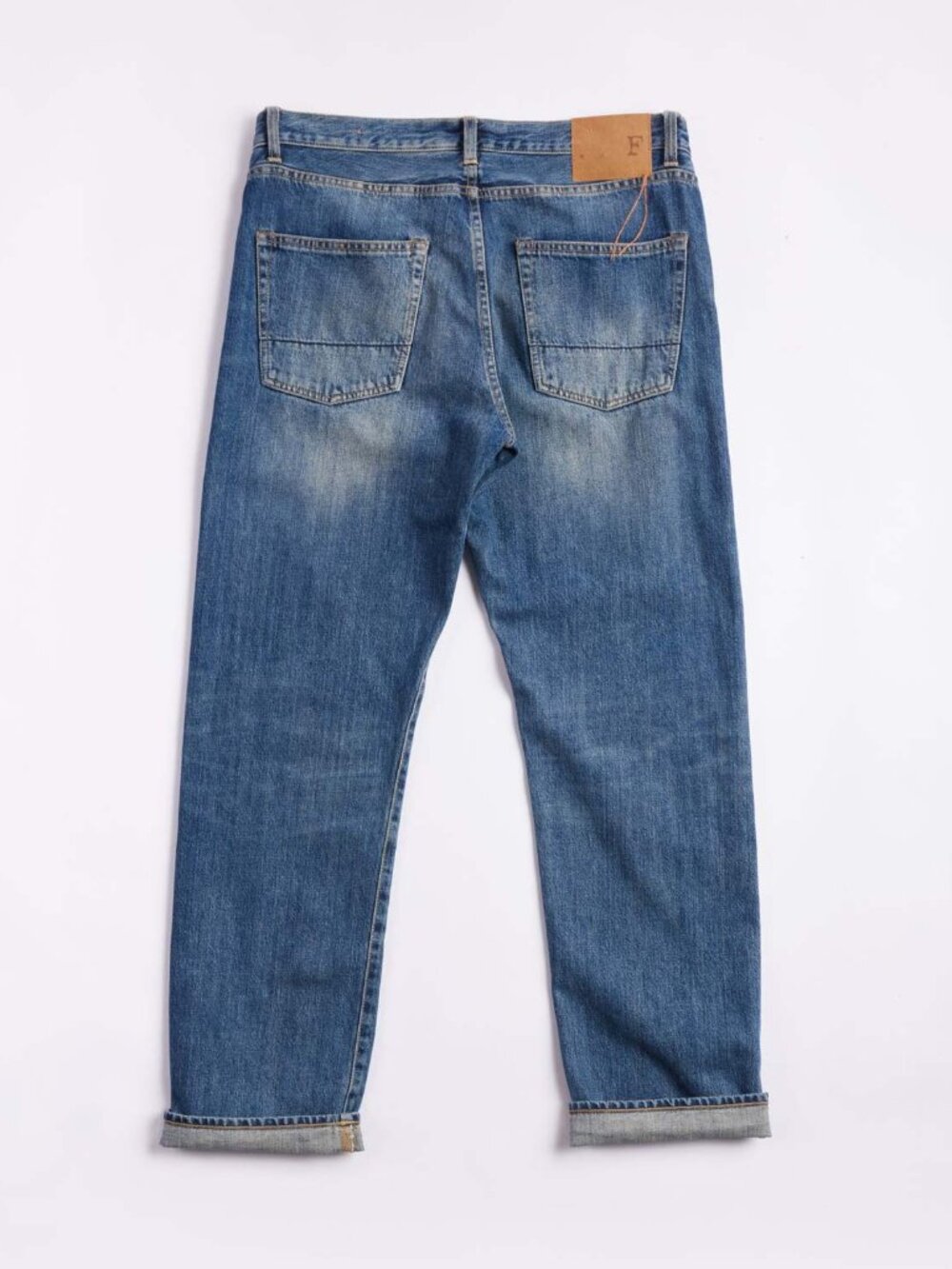 Fortela John 965 Japanese Selvedge Denim Jeans in Medium Wash Blue 30 RRP $650